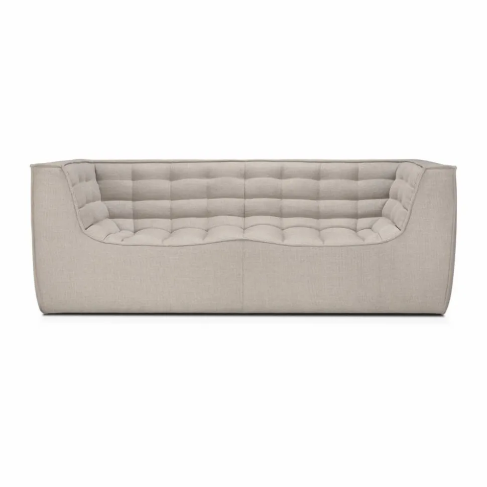 N701 soffa 2-sits Beige med armstöd