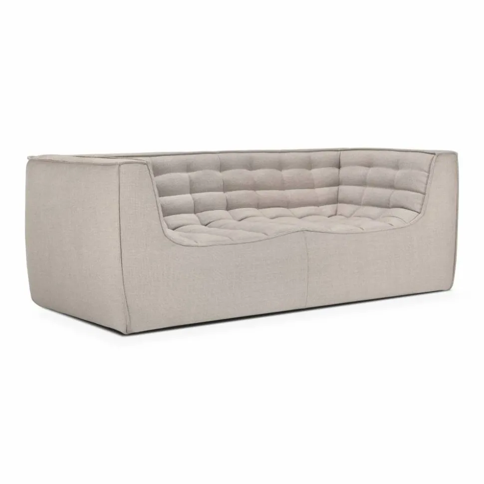 N701 soffa 3-sits Beige med armstöd