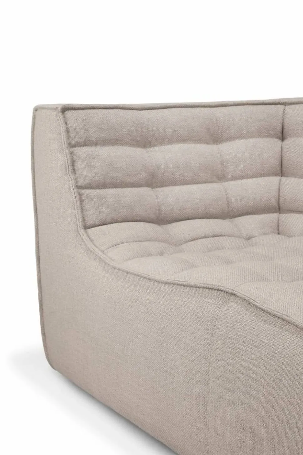 N701 soffa 3-sits Beige med armstöd