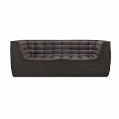 N701 soffa 2-sits Dark grey med armstöd