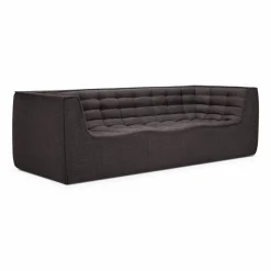 N701 soffa 3-sits Dark grey med armstöd
