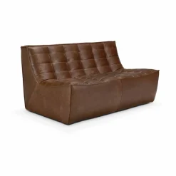 N701 soffa 2-sits Läder Chestnut