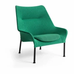 O2 Lounge Chair fåtölj Soft green-svartlackerad stål