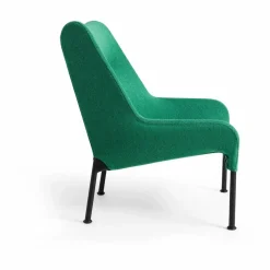 O2 Lounge Chair fåtölj Soft green-svartlackerad stål