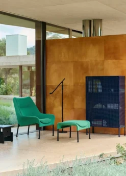 O2 Lounge Chair fåtölj Soft green-svartlackerad stål