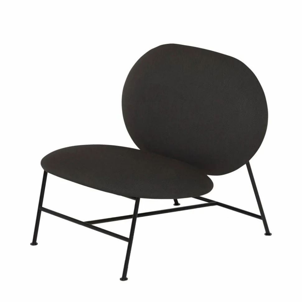 Oblong loungestol mörkgrå