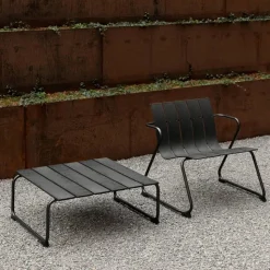 Ocean lounge table soffbord 70x70x30 cm Black