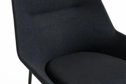 O2 Lounge Chair fåtölj Soft black-svartlackerad stål