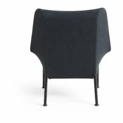 O2 Lounge Chair fåtölj Soft black-svartlackerad stål