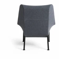 O2 Lounge Chair fåtölj Soft grey-svartlackerad stål