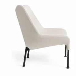 O2 Lounge Chair fåtölj Soft light greysvartlackerad stål