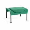 O2 Ottoman fotpall Soft green-svartlackerad stål
