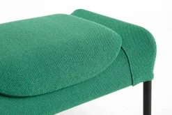 O2 Ottoman fotpall Soft green-svartlackerad stål