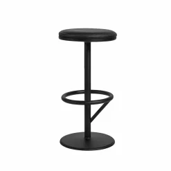 Orbit barpall låg svart matt svart läder