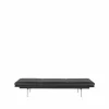 Outline dagbädd Refine leather black-Aluminium