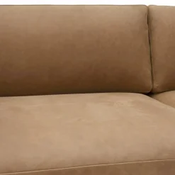 Outline 3 5-sits soffa polished alu Grace leather Camel