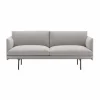 Outline soffa 2-sits Clay 12-Black