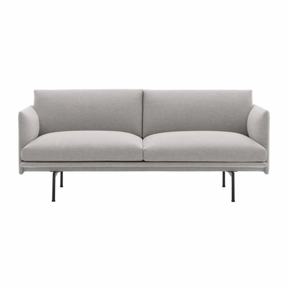 Outline soffa 2-sits Clay 12-Black
