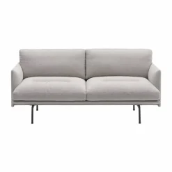 Outline Soft soffa Clay 12-svarta ben 2-sits