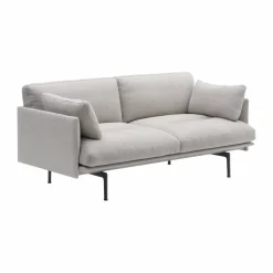Outline Soft soffa Clay 12-svarta ben 2-sits