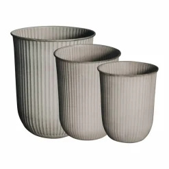 Out stripe kruka 3 delar Beige