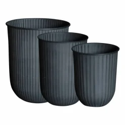 Out stripe kruka 3 delar Black