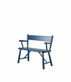 P11 barnbänk Beech blue painted