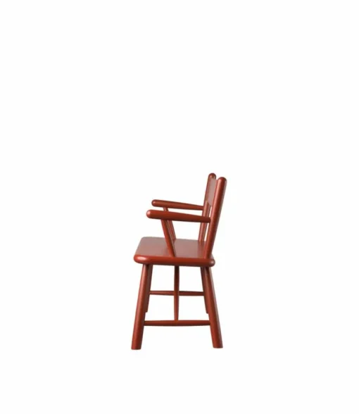 P11 barnbänk Beech red painted