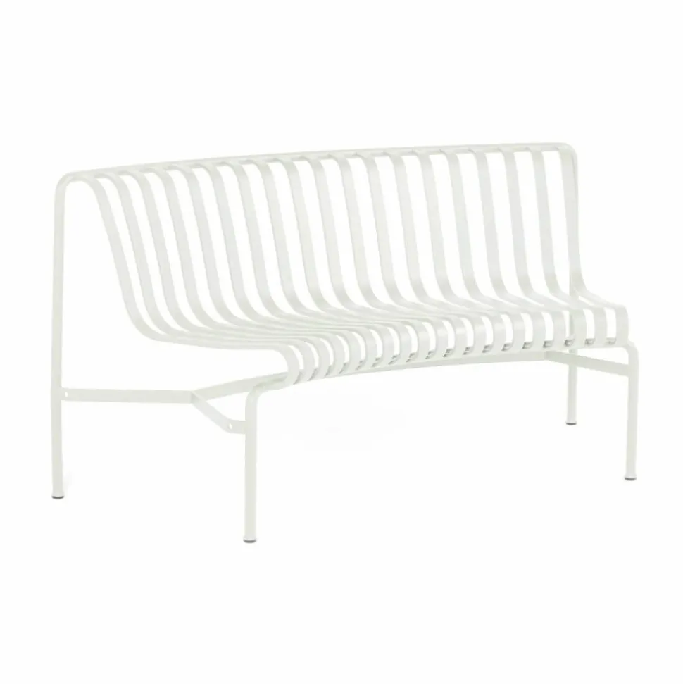 Palissade Dining parkbänk med rygg insvängd Cream white