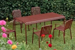 Palissade matbord 170x90 cm Iron red