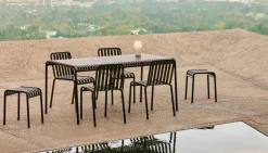 Palissade matgrupp 6 stolar 170x90 cm anthracite