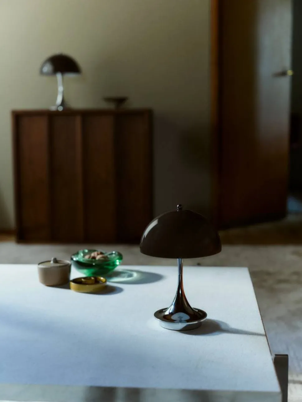 Panthella 160 Portable v3 bordslampa Original Opal Brown