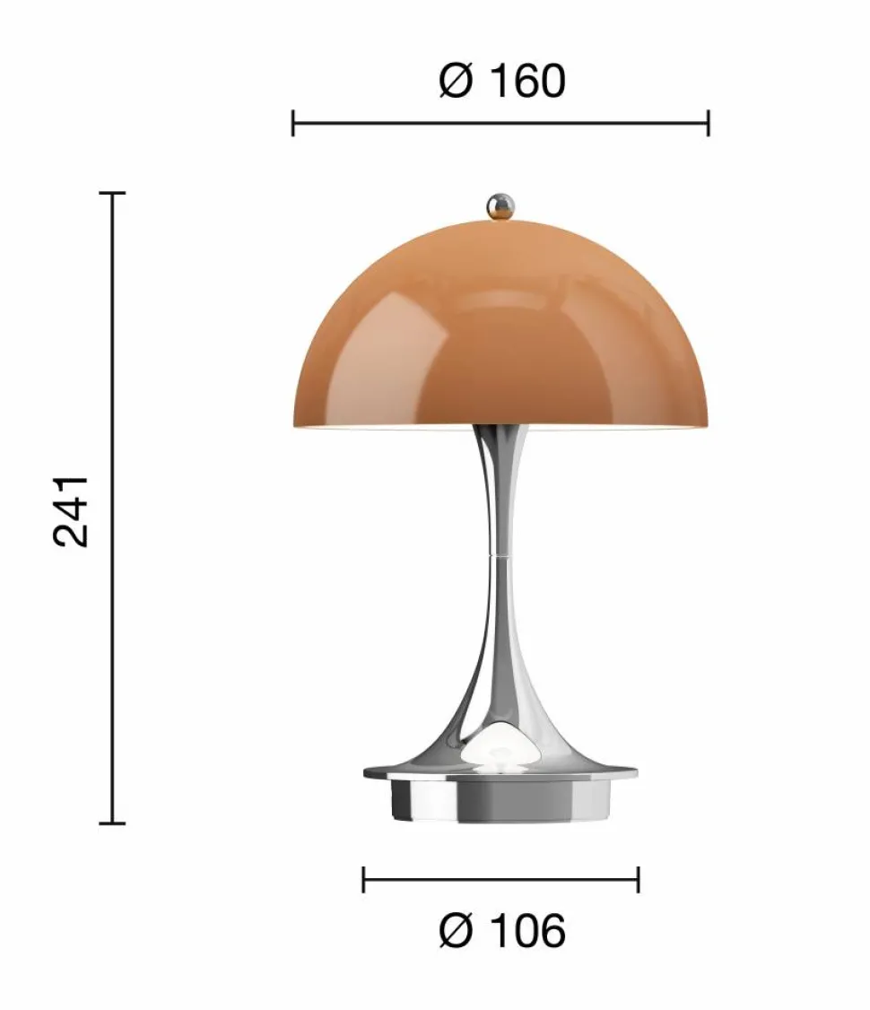 Panthella 160 Portable v3 bordslampa Original Opal Brown