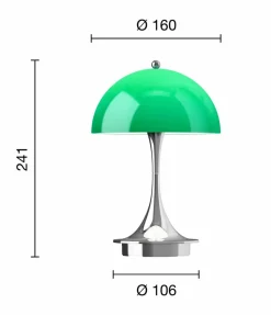 Panthella 160 Portable v3 bordslampa Original Opal Green