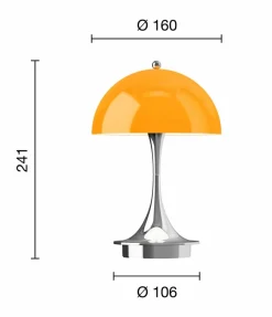 Panthella 160 Portable v3 bordslampa Original Opal Orange