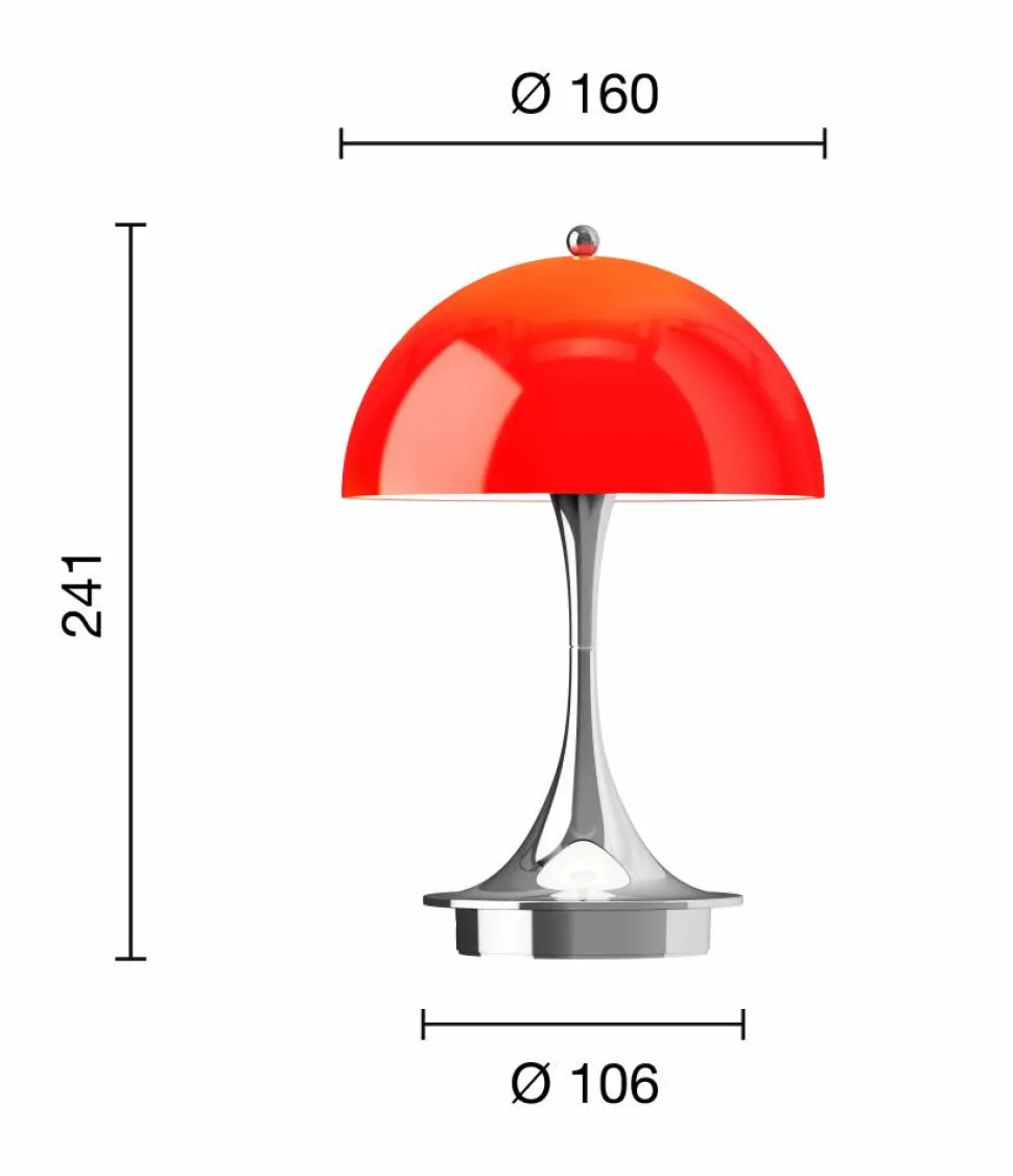 Panthella 160 Portable v3 bordslampa Original Opal Red