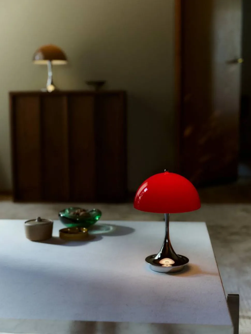 Panthella 160 Portable v3 bordslampa Original Opal Red