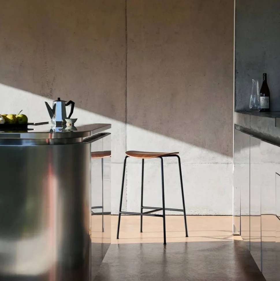 Pavilion AV38 barpall 79 cm Black-lacquered walnut