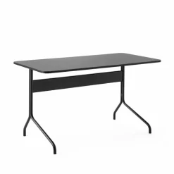 Pavilion AV16 skrivbord black linoleum svartlackad ek svarta ben