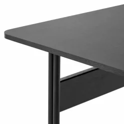 Pavilion AV16 skrivbord black linoleum svartlackad ek svarta ben