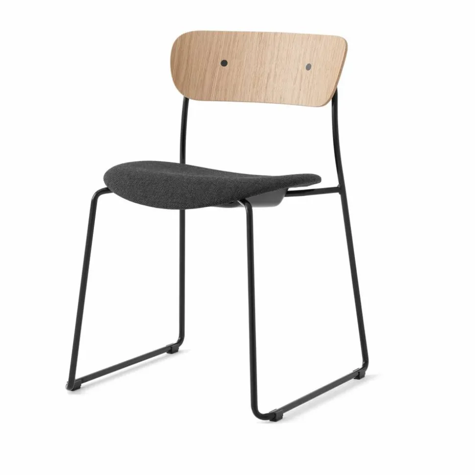 Pavilion AV52 stol klädd sits Black-Re-wool 0198