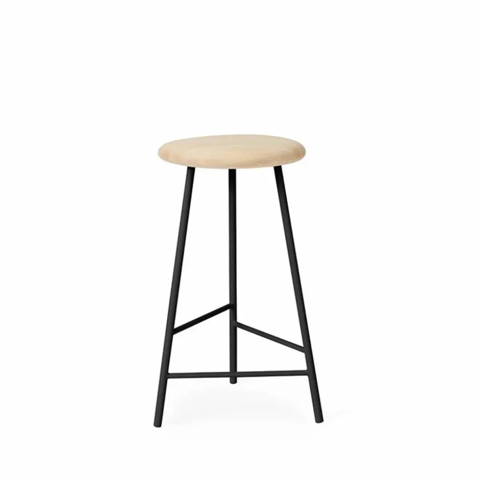 Pebble barpall ask olja h.65 svart stativ