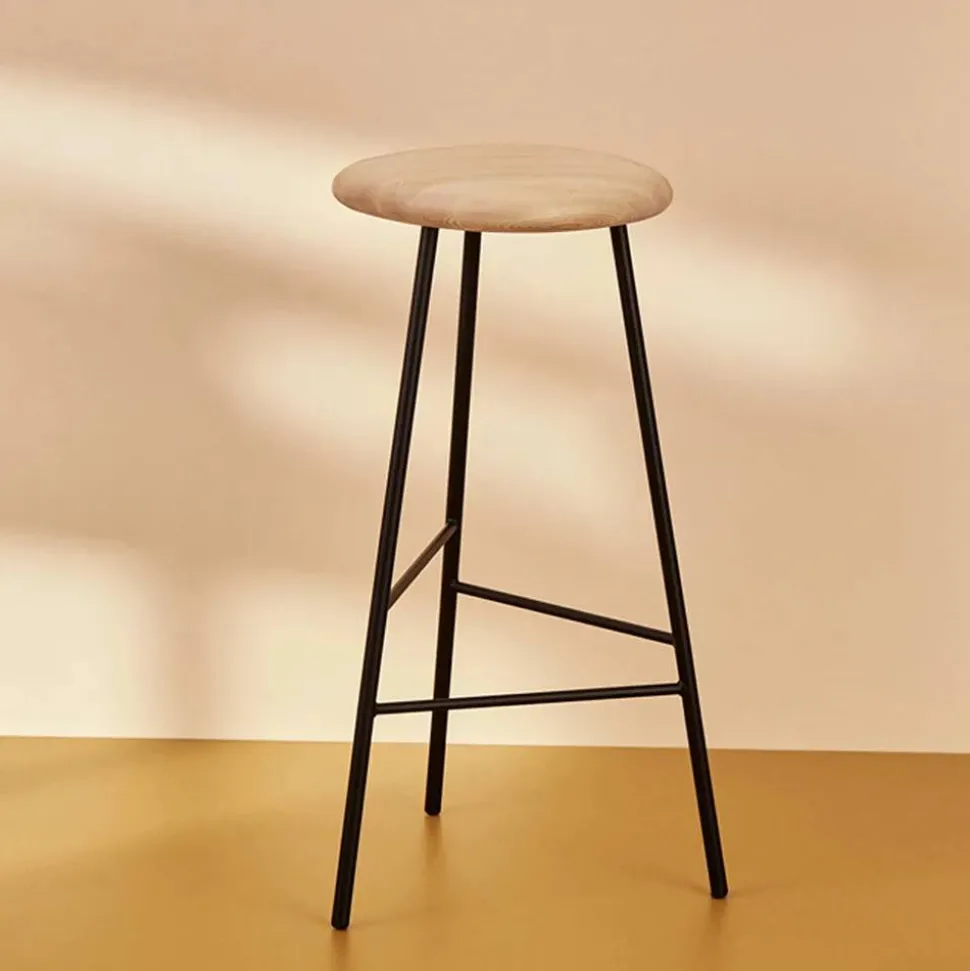 Pebble barpall ask olja h.65 svart stativ