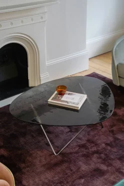 Pedrera soffbord Krom-strukturglas smoke
