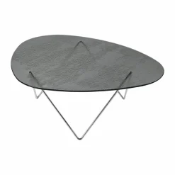 Pedrera soffbord Krom-strukturglas smoke