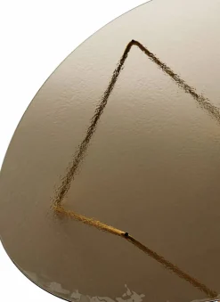 Pedrera soffbord Semimatt mässing-strukturglas brons
