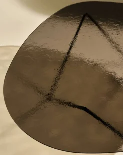 Pedrera soffbord Svart semimatt-strukturglas brons