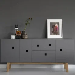 Peep M2 mediabänk slate grey retro ekstativ