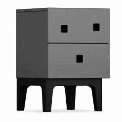 Peep S1 sängbord slate grey svartlack