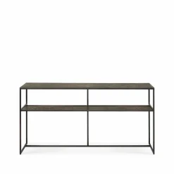 Pentagon konsolbord 75x150 cm Whisky-Black metal